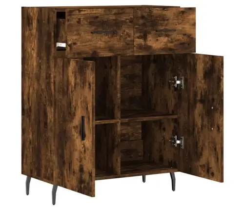 Šoninė Spintelė, Dūminio Ąžuolo, 69,5X34X90cm Apdirbta Mediena