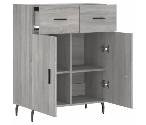 Kumode, Pelēka Ozolkoka, 69,5X34X90 Cm, Inženierijas Koks Vidaxl