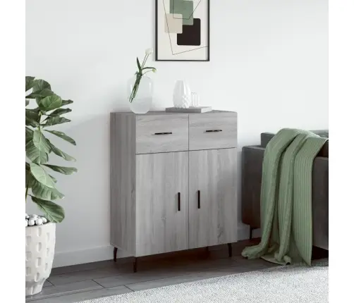 Kumode, Pelēka Ozolkoka, 69,5X34X90 Cm, Inženierijas Koks Vidaxl