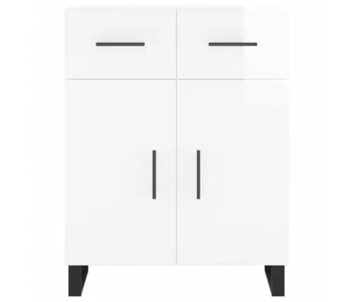 Kumode, Spīdīgi Balta, 69,5X34X90 Cm, Inženierijas Koks Vidaxl