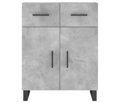 Kumode, Betona Pelēka, 69,5X34X90 Cm, Inženierijas Koks Vidaxl