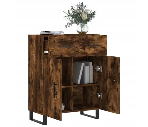 Kumode, Ozolkoka Krāsa, 69,5X34X90 Cm, Inženierijas Koks Vidaxl