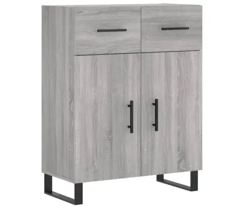 Kumode, Pelēka Ozolkoka, 69,5X34X90 Cm, Inženierijas Koks Vidaxl