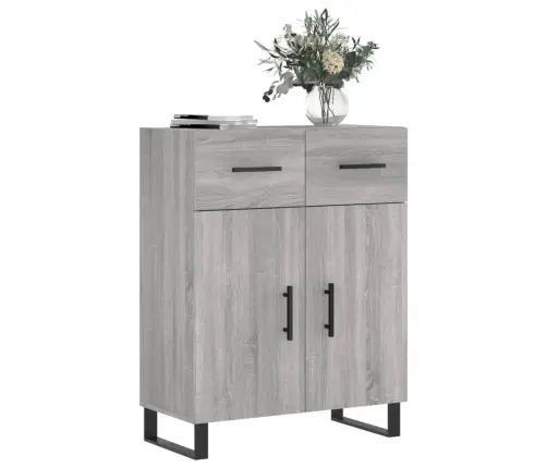 Kumode, Pelēka Ozolkoka, 69,5X34X90 Cm, Inženierijas Koks Vidaxl