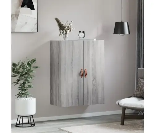 Sienas Skapītis, 69,5X34X90 Cm, Pelēcīga Ozolkoka Krāsa Vidaxl