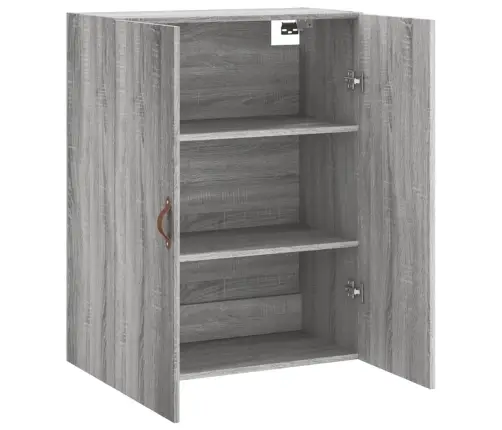 Sienas Skapītis, 69,5X34X90 Cm, Pelēcīga Ozolkoka Krāsa Vidaxl