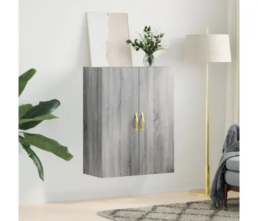 Sienas Skapītis, 69,5X34X90 Cm, Pelēcīga Ozolkoka Krāsa Vidaxl
