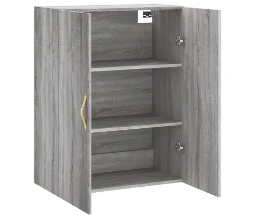 Sienas Skapītis, 69,5X34X90 Cm, Pelēcīga Ozolkoka Krāsa Vidaxl