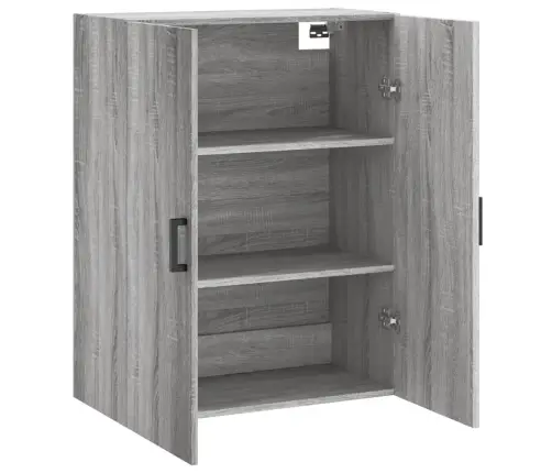 Sienas Skapītis, 69,5X34X90 Cm, Pelēcīga Ozolkoka Krāsa Vidaxl