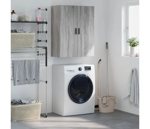 Prie Sienos Montuojama Spintelė, Pilka Ąžuolo, 69,5X34X90Cm