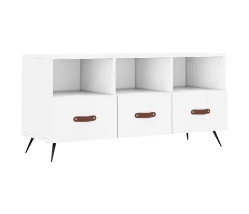 Telerikapp, Valge, 102 X 36 X 50 cm Tehispuit