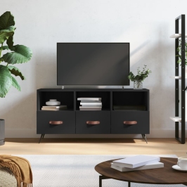 Tv Skapītis, Melns, 102X36X50 Cm, Inženierijas Koks Vidaxl