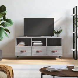Tv Skapītis, Pelēka Ozolkoka, 102X36X50 Cm, Inženierijas Koks Vidaxl