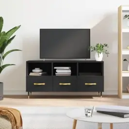 Tv Skapītis, Melns, 102X36X50 Cm, Inženierijas Koks Vidaxl