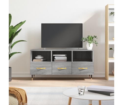 Tv Skapītis, Pelēka Ozolkoka, 102X36X50 Cm, Inženierijas Koks Vidaxl