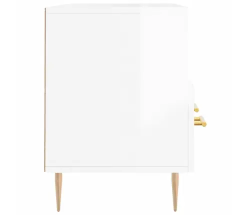 Televizoriaus Spintelė, Balta, 102X36X50cm Mediena, Blizgi Televizoriaus Spintelė, Balta, 102X36X50cm Mediena, Blizgi