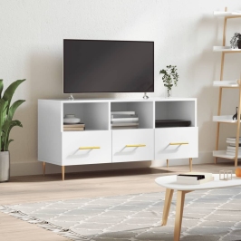 Telerikapp, Kõrgläikega Valge, 102 X 36 X 50 cm Tehispuit