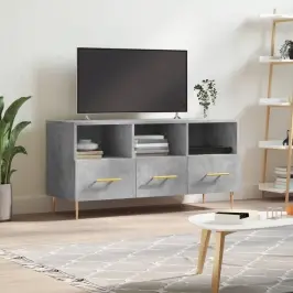 Tv Skapītis, Betona Pelēks, 102X36X50 Cm, Inženierijas Koks Vidaxl
