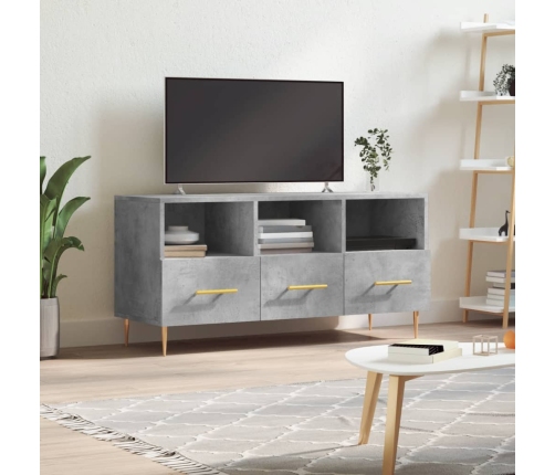 Tv Skapītis, Betona Pelēks, 102X36X50 Cm, Inženierijas Koks Vidaxl