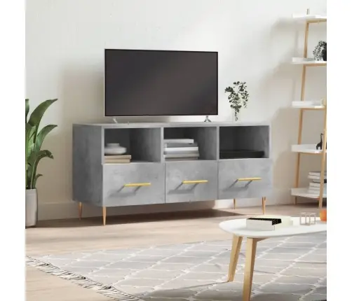 Tv Skapītis, Betona Pelēks, 102X36X50 Cm, Inženierijas Koks Vidaxl