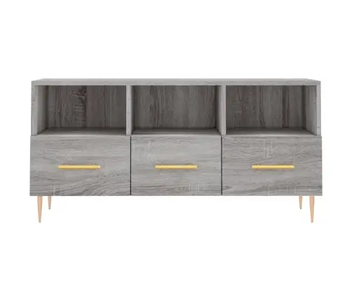 Televizoriaus Spintelė, Pilka Ąžuolo, 102X36X50cm Mediena Televizoriaus Spintelė, Pilka Ąžuolo, 102X36X50cm Mediena