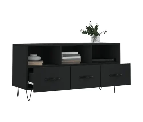 Televizoriaus Spintelė, Juoda, 102X36X50cm Apdirbta Mediena