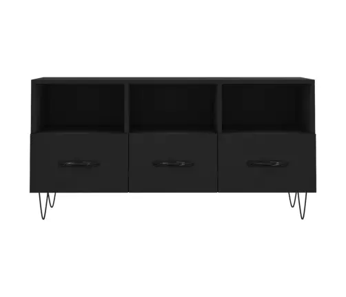 Televizoriaus Spintelė, Juoda, 102X36X50cm Apdirbta Mediena