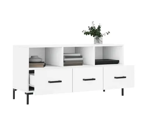 Tv Skapītis, Balts, 102X36X50 Cm, Inženierijas Koks Vidaxl