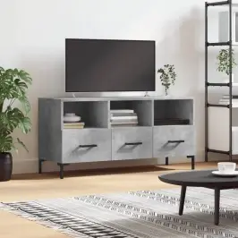 Tv Skapītis, Betona Pelēks, 102X36X50 Cm, Inženierijas Koks Vidaxl