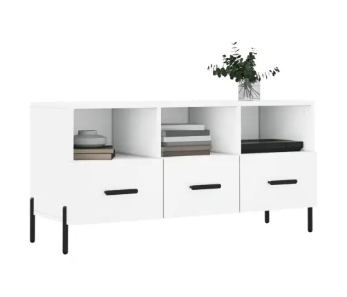 Tv Skapītis, Balts, 102X36X50 Cm, Inženierijas Koks Vidaxl