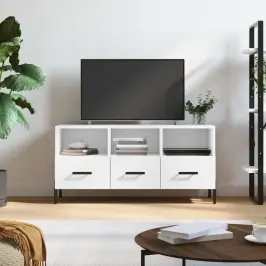 Tv Skapītis, Balts, 102X36X50 Cm, Inženierijas Koks Vidaxl