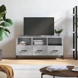 Tv Skapītis, Betona Pelēks, 102X36X50 Cm, Inženierijas Koks Vidaxl