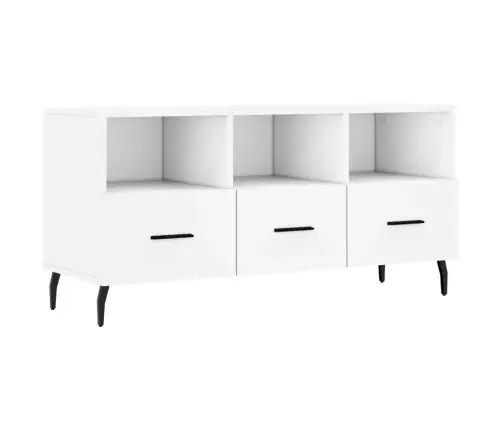 Televizoriaus Spintelė, Balta, 102X36X50cm Apdirbta Mediena