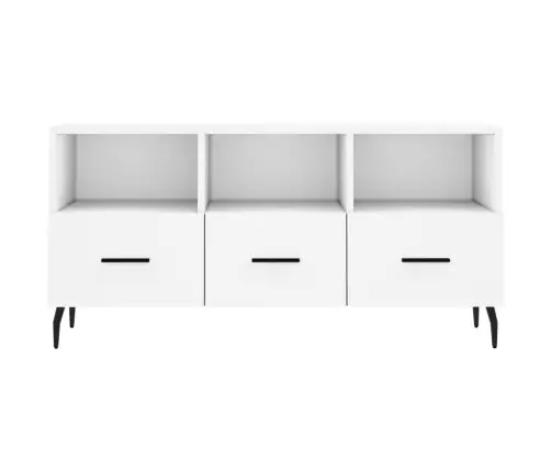 Televizoriaus Spintelė, Balta, 102X36X50cm Apdirbta Mediena