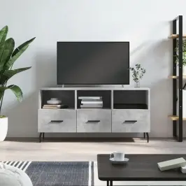 Tv Skapītis, Betona Pelēks, 102X36X50 Cm, Inženierijas Koks Vidaxl