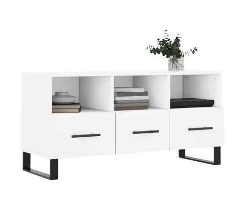 Tv Skapītis, Balts, 102X36X50 Cm, Inženierijas Koks Vidaxl