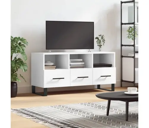 Tv Skapītis, Balts, 102X36X50 Cm, Inženierijas Koks Vidaxl