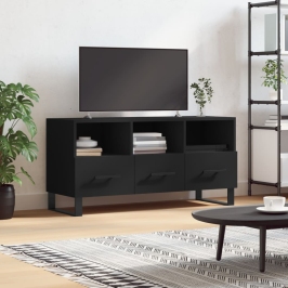 Tv Skapītis, Melns, 102X36X50 Cm, Inženierijas Koks Vidaxl