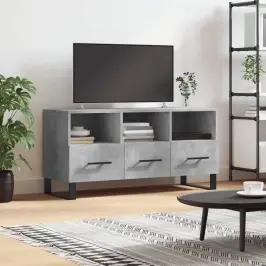 Tv Skapītis, Betona Pelēks, 102X36X50 Cm, Inženierijas Koks Vidaxl