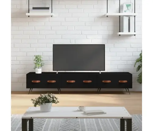 Tv Skapītis, Melns, 150X36X30 Cm, Inženierijas Koks Vidaxl