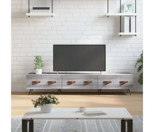 Televizoriaus Spintelė, Pilka Ąžuolo, 150X36X30cm Mediena