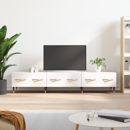 Tv Skapītis, Balts, 150X36X30 Cm, Inženierijas Koks Vidaxl