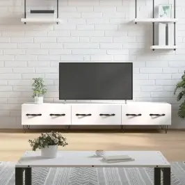 Tv Skapītis, Balts, 150X36X30 Cm, Inženierijas Koks Vidaxl