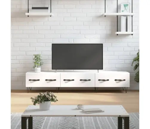 Tv Skapītis, Balts, 150X36X30 Cm, Inženierijas Koks Vidaxl