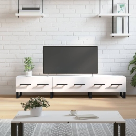 Tv Skapītis, Balts, 150X36X30 Cm, Inženierijas Koks Vidaxl