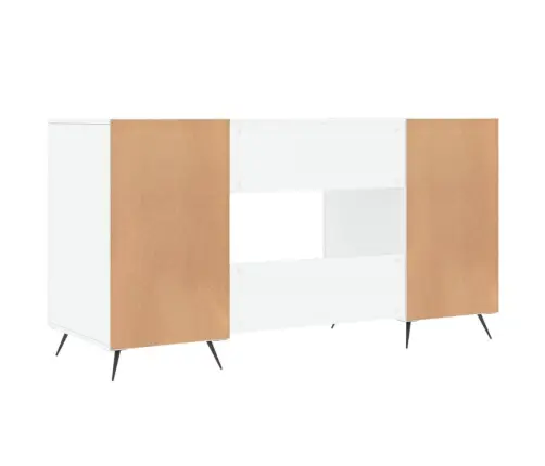 Rašomasis Stalas, Baltos Spalvos, 140X50X75cm Mediena, Blizgus