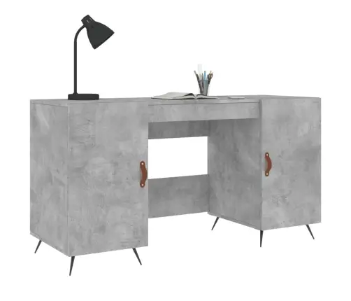 Rakstāmgalds, Betona Pelēks, 140X50X75 Cm, Inženierijas Koks Vidaxl