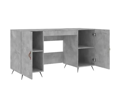 Rakstāmgalds, Betona Pelēks, 140X50X75 Cm, Inženierijas Koks Vidaxl