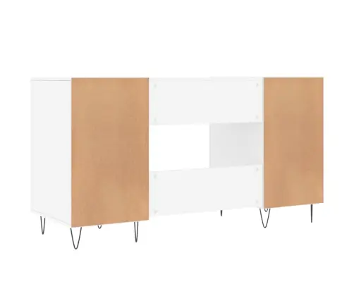 Rašomasis Stalas, Baltos Spalvos, 140X50X75cm Apdirbta Mediena