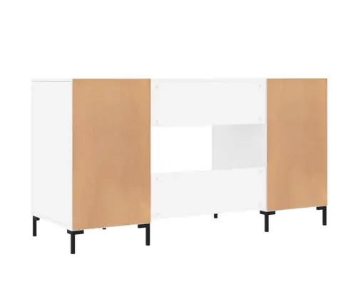 Kirjutuslaud, Valge, 140 X 50 X 75 cm Tehispuit Kirjutuslaud, Valge, 140 X 50 X 75 cm Tehispuit